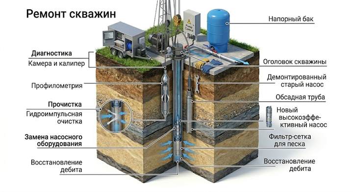 Ремонт скважин в Ворсме